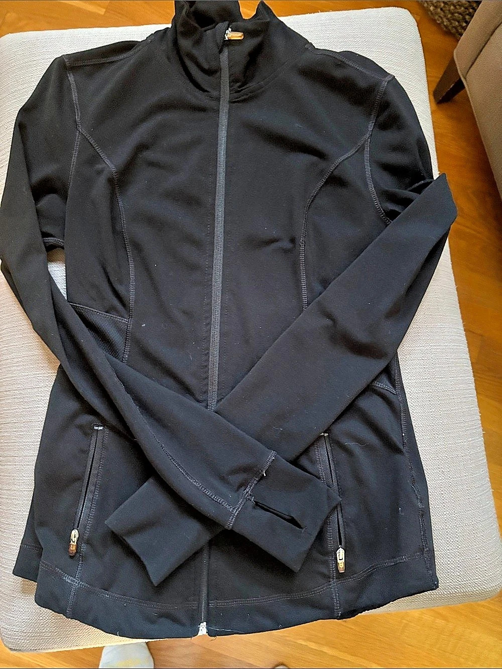 Old Navy Black Fitted Active Jacket Size XS